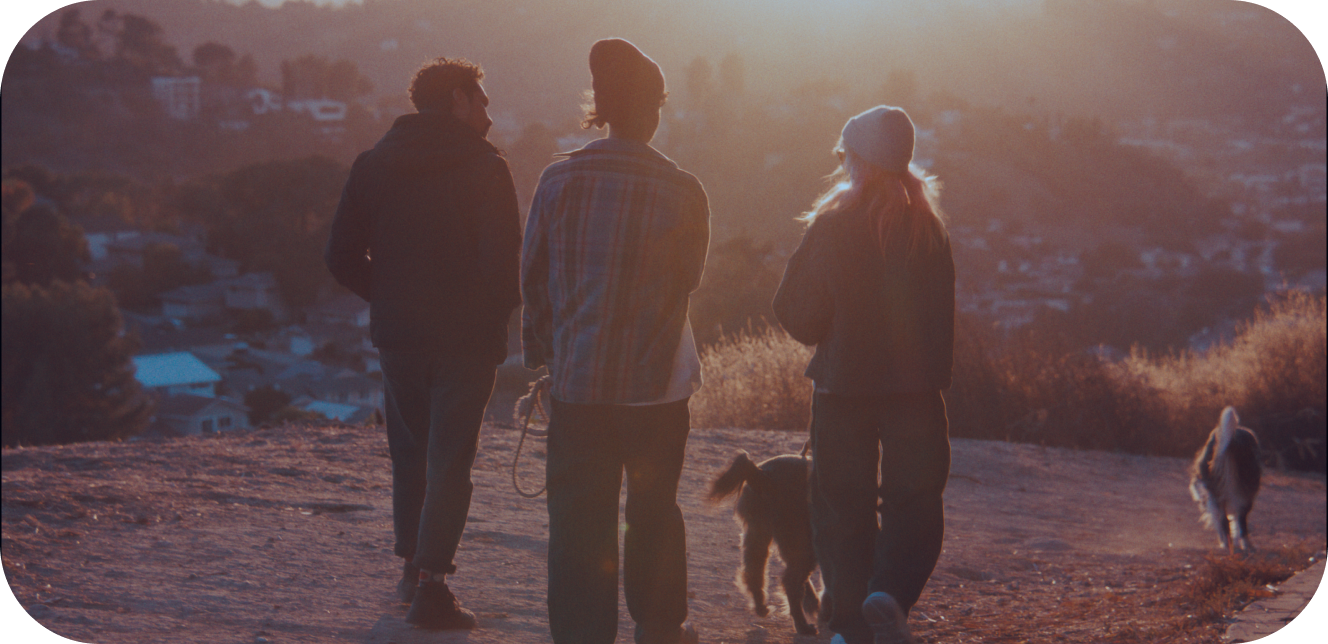 Jesse, Joe, and Kaela hiking